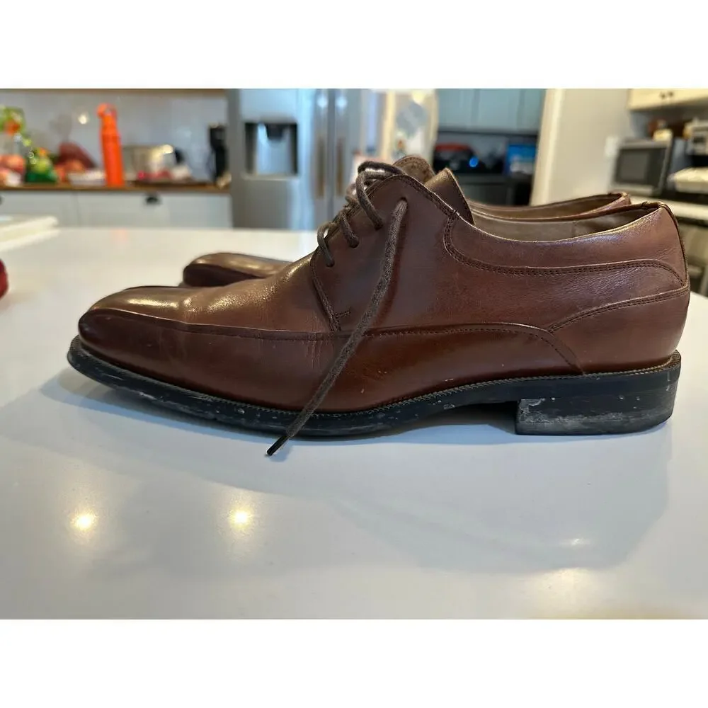Florsheim Men's Brown Leather Bicycle Toe Lace Up Oxford Shoes Size 9.5D
